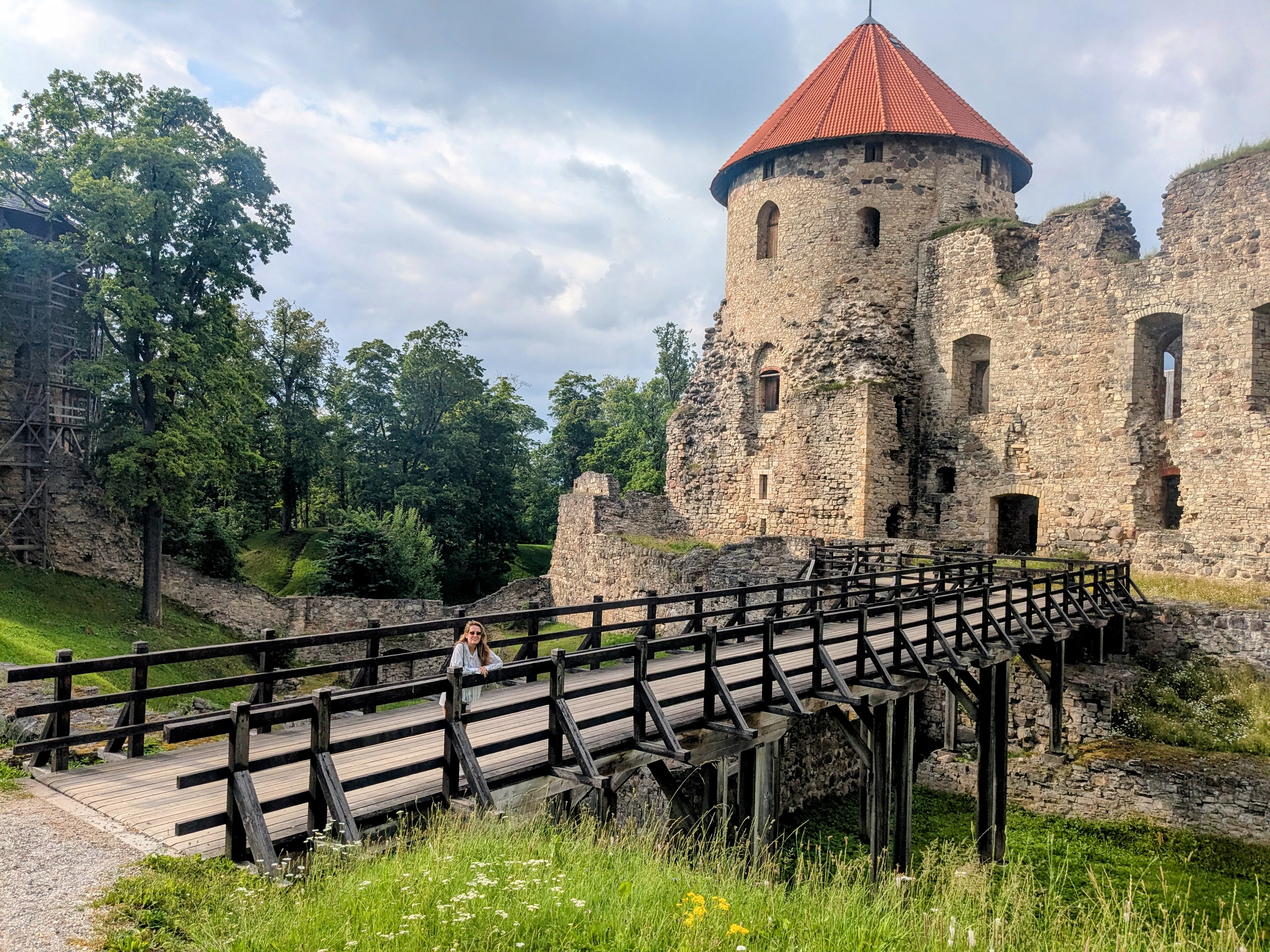 Bridge approaching the medieval castle ruins