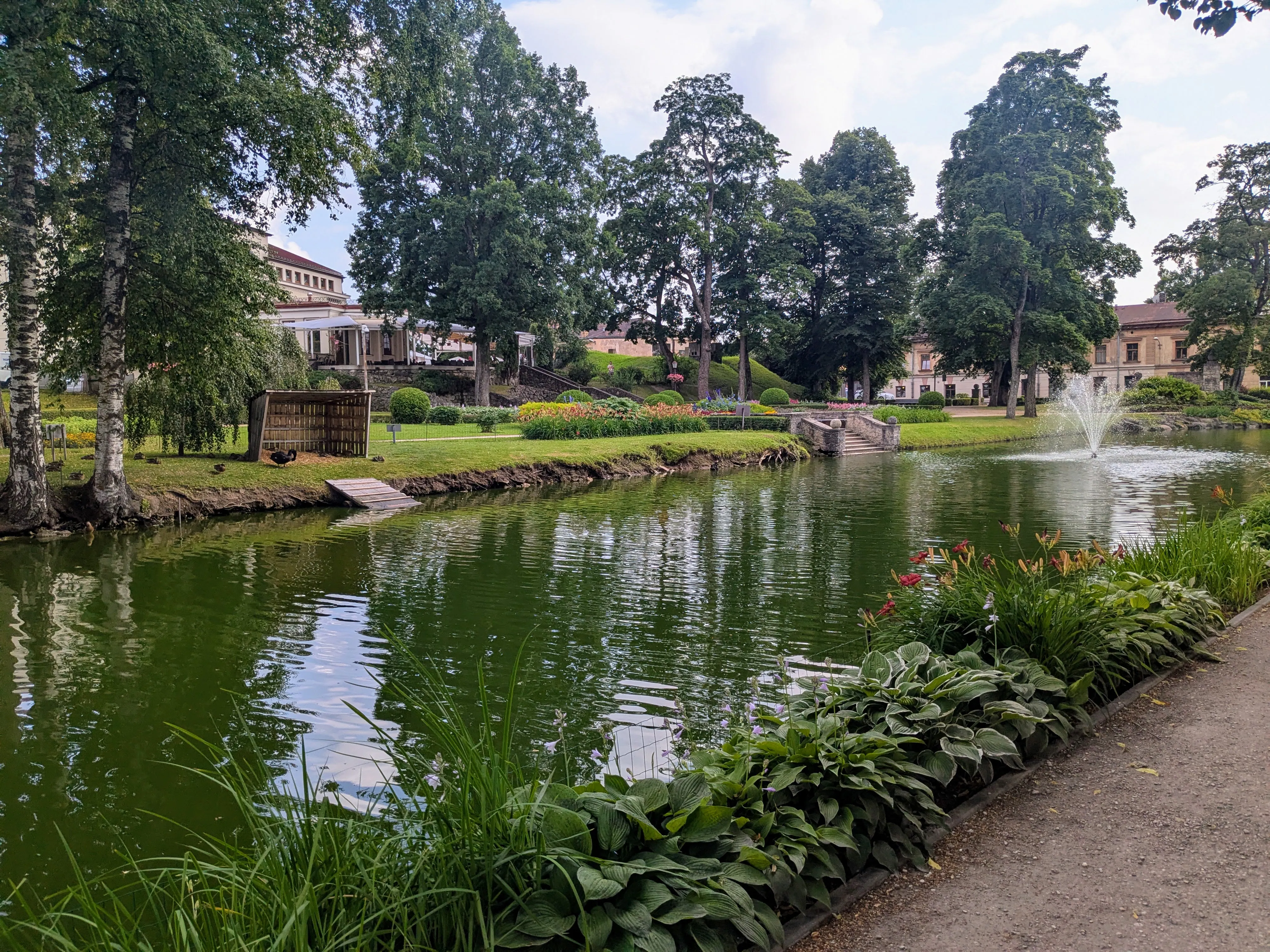 Maija Park lake in Cēsis