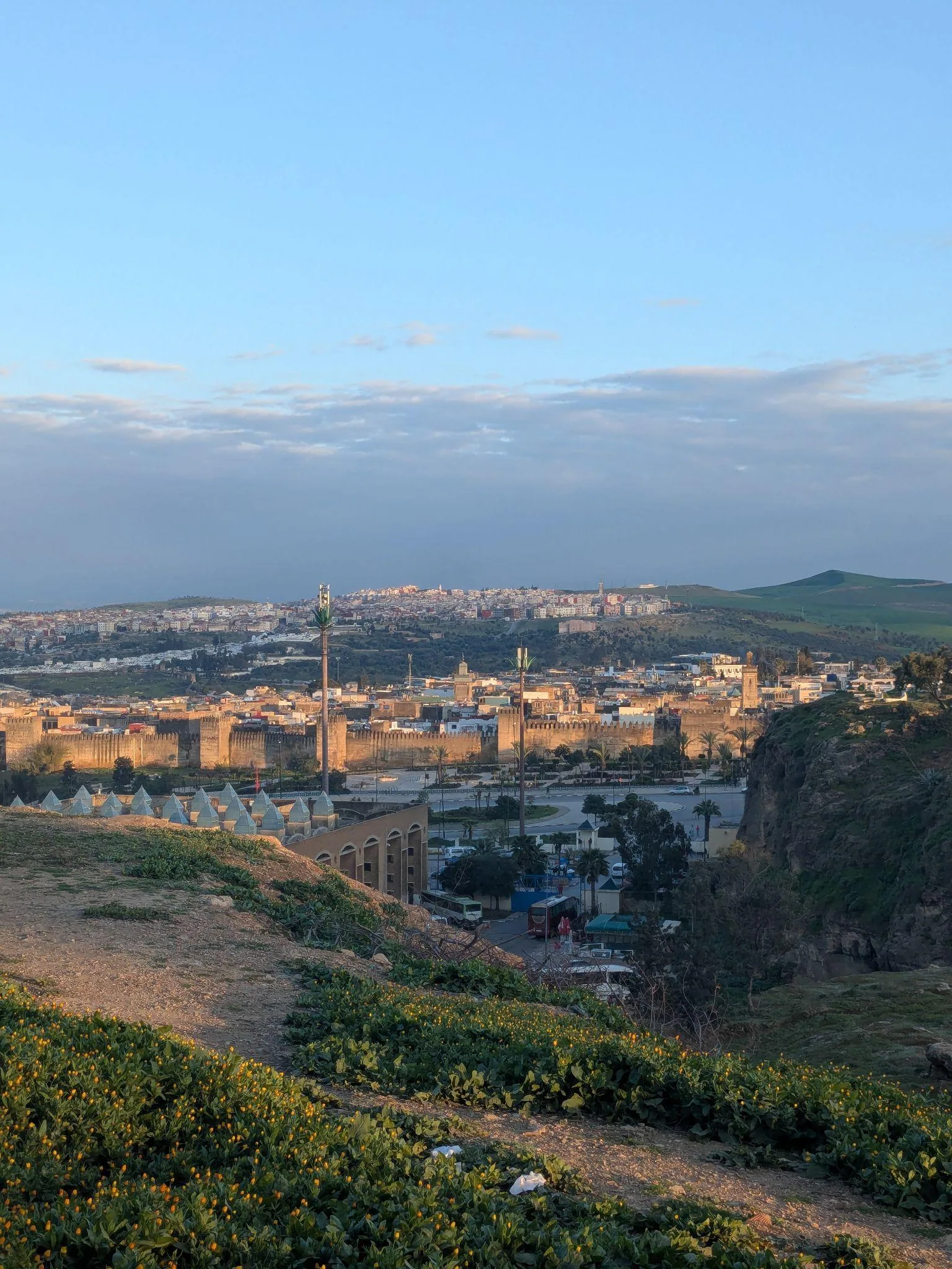 A sunset view over Fez from near the Marinid Tombs