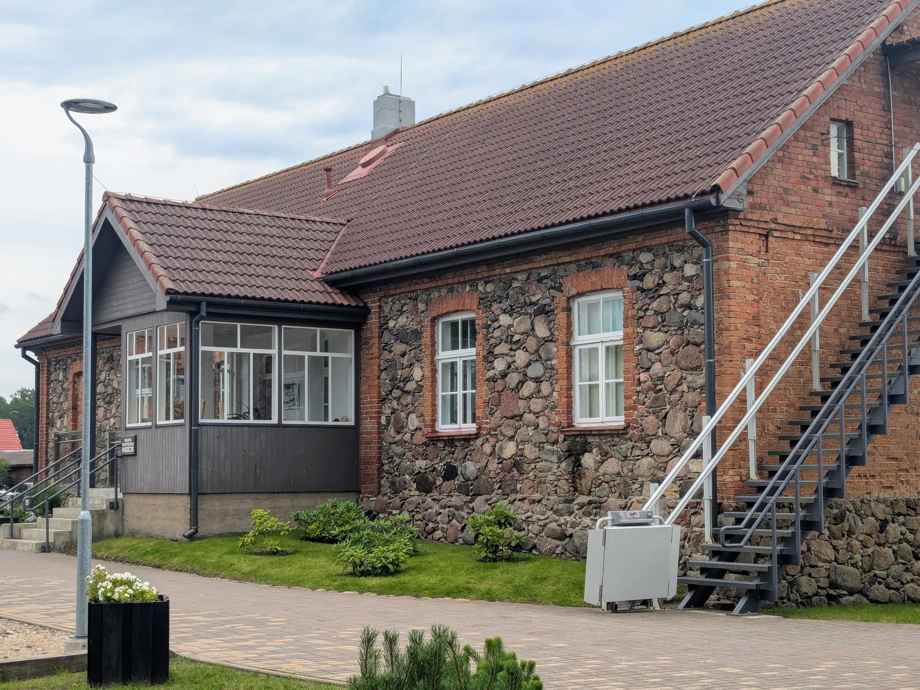 The stone and brick building of Pāvilosta Local History Museum