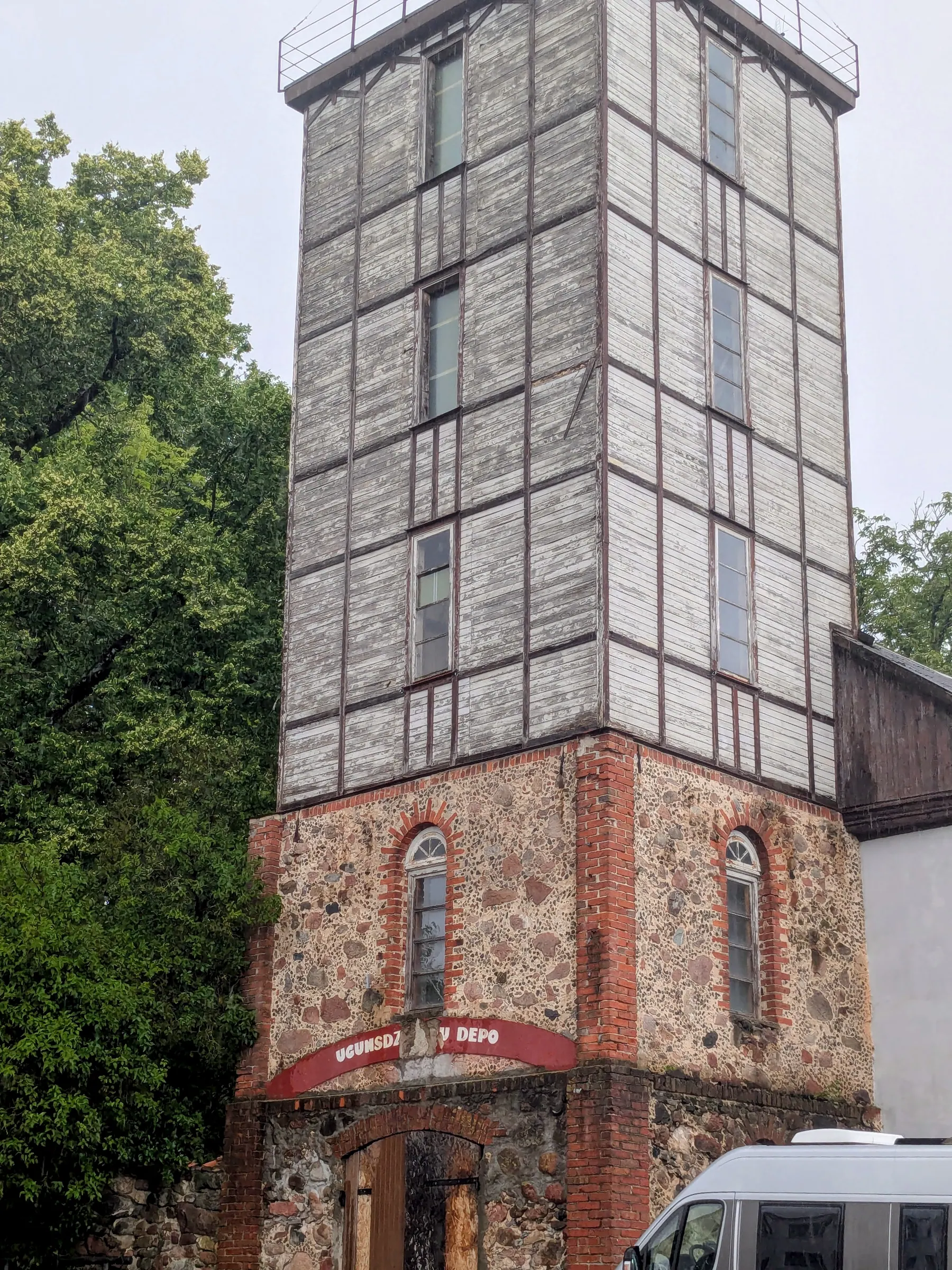 The historic stone and timber fire-fighter depot in Kandava