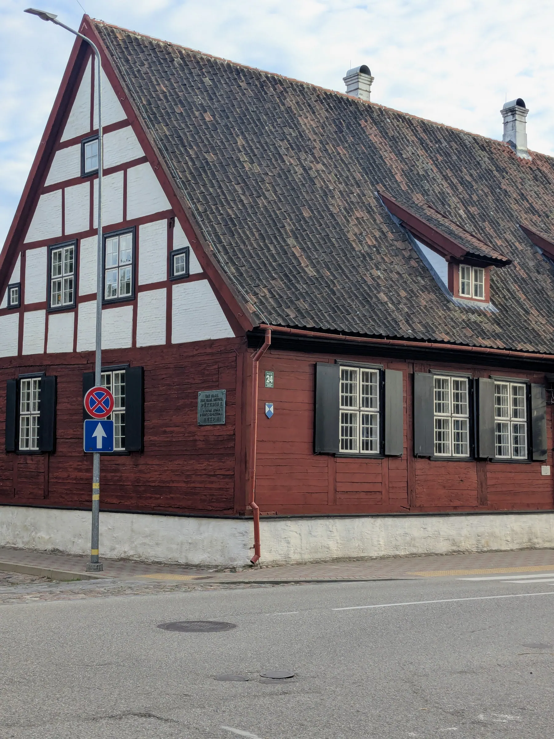 La fachada histórica de madera de la casa de Madame Hoyer