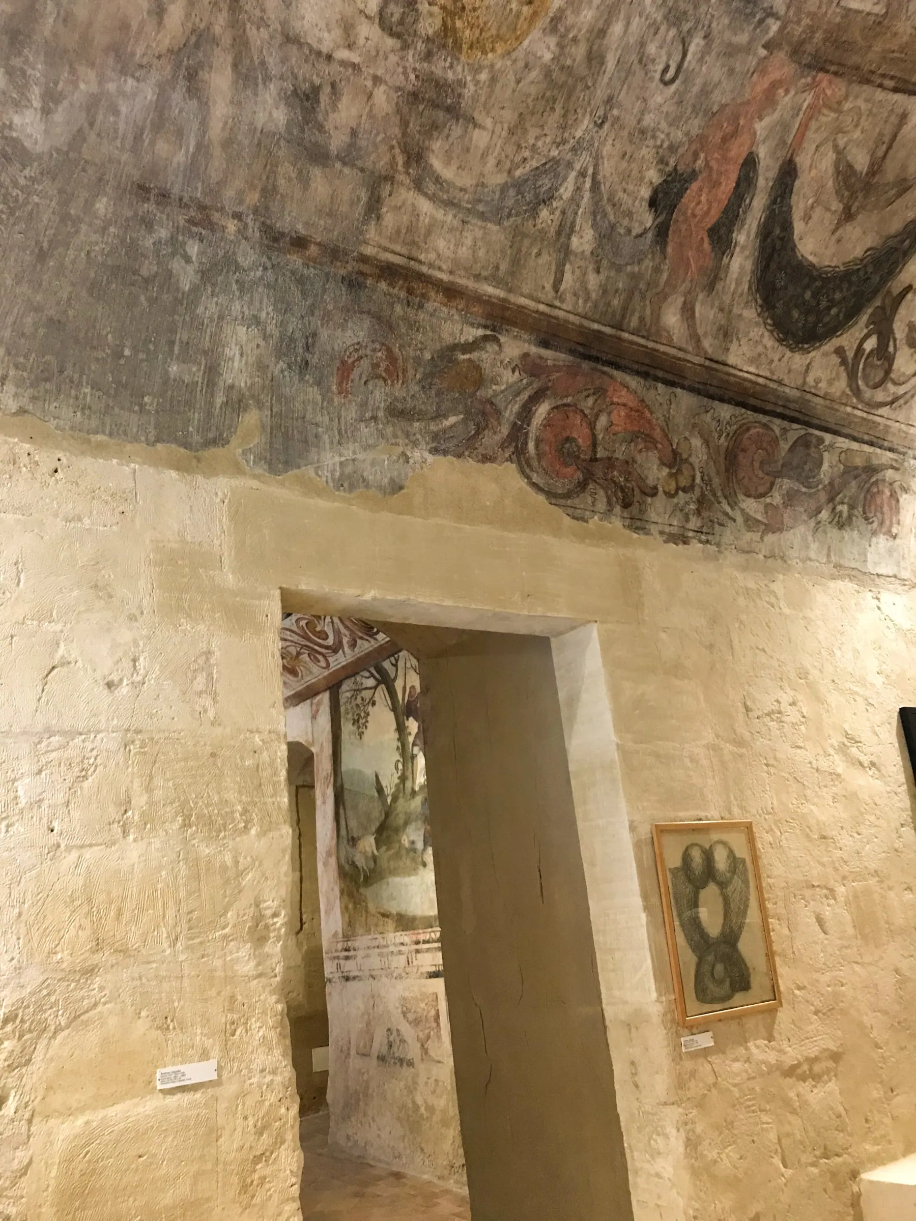 Puerta de entrada de Casa Noha, en Matera