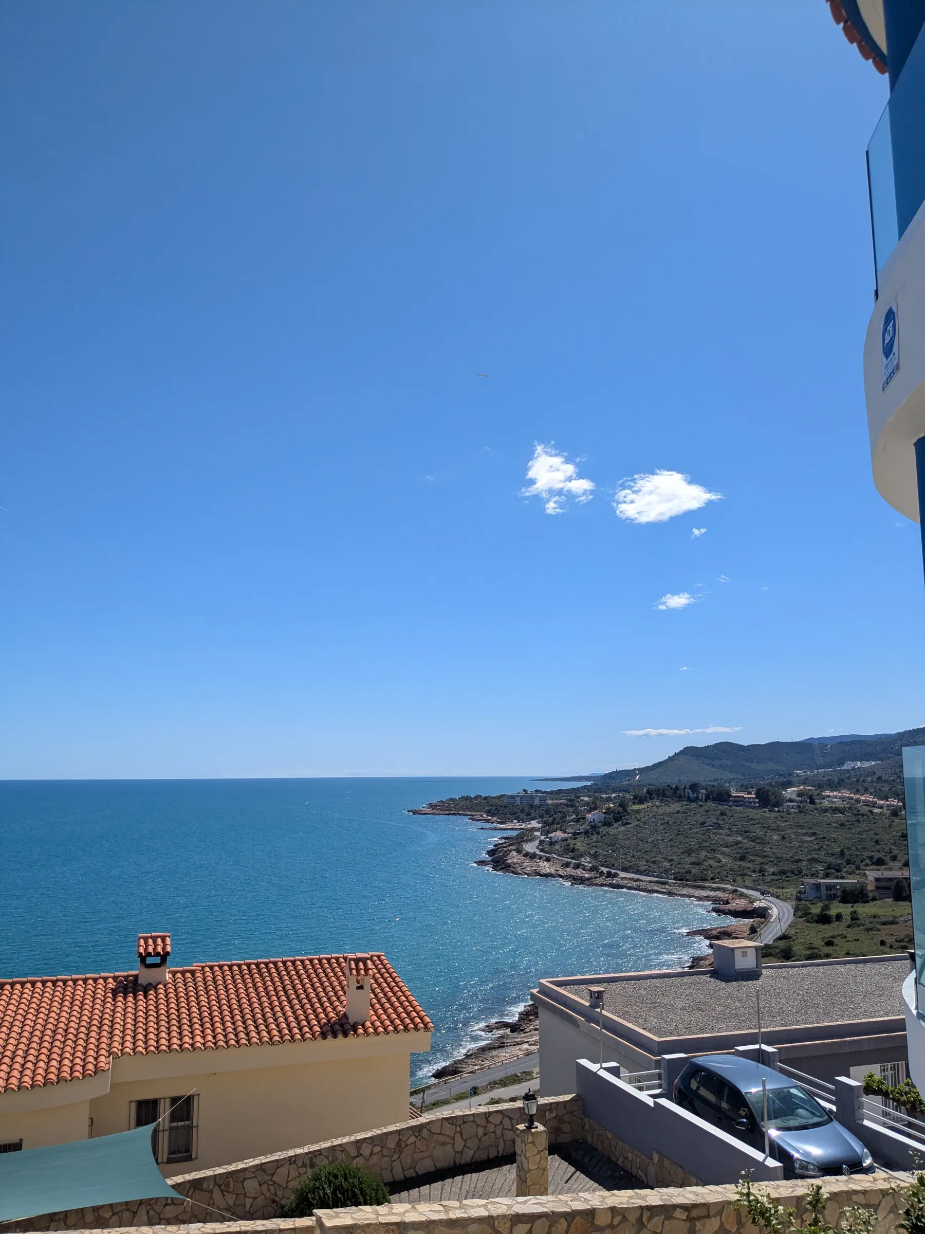 Sea view from accommodation south of Peñíscola near Sierra de Irta