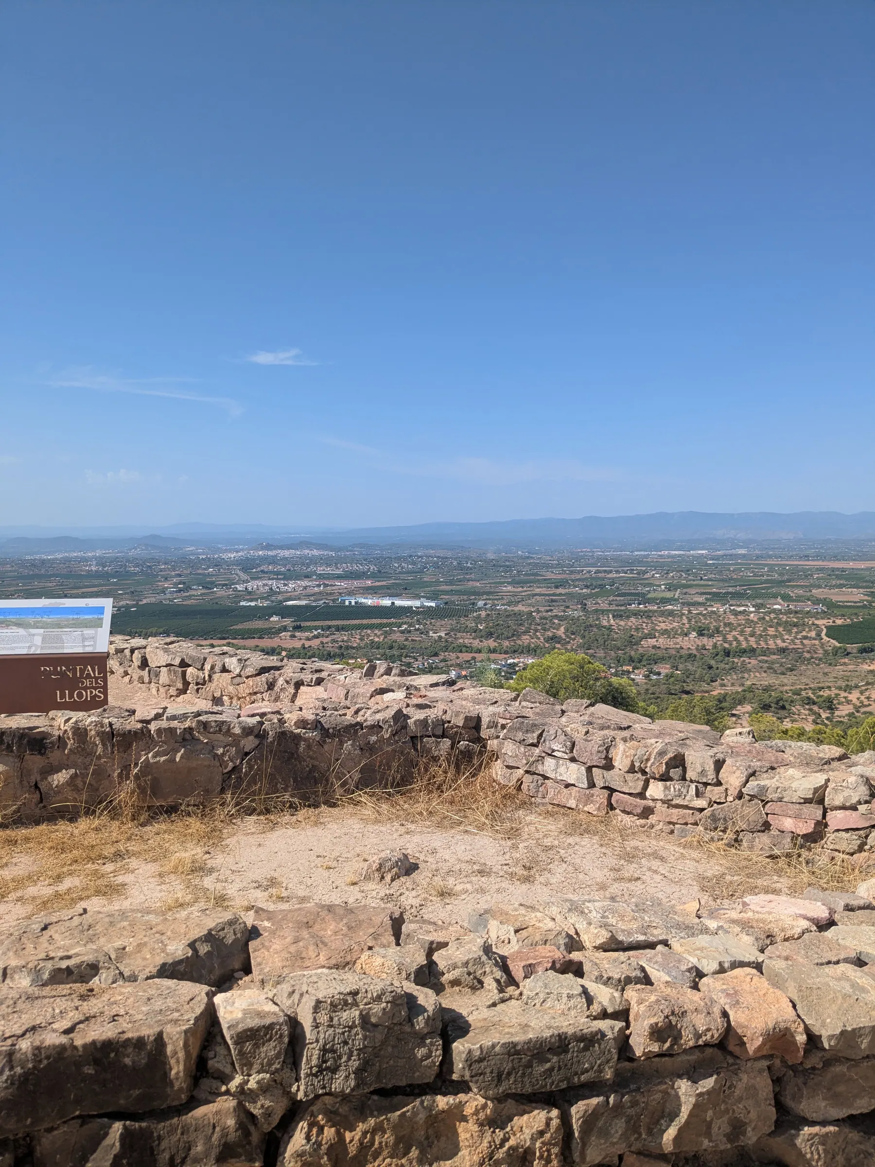 The Iberian ruins of Puntal dels Llops with the Valencian plain beyond
