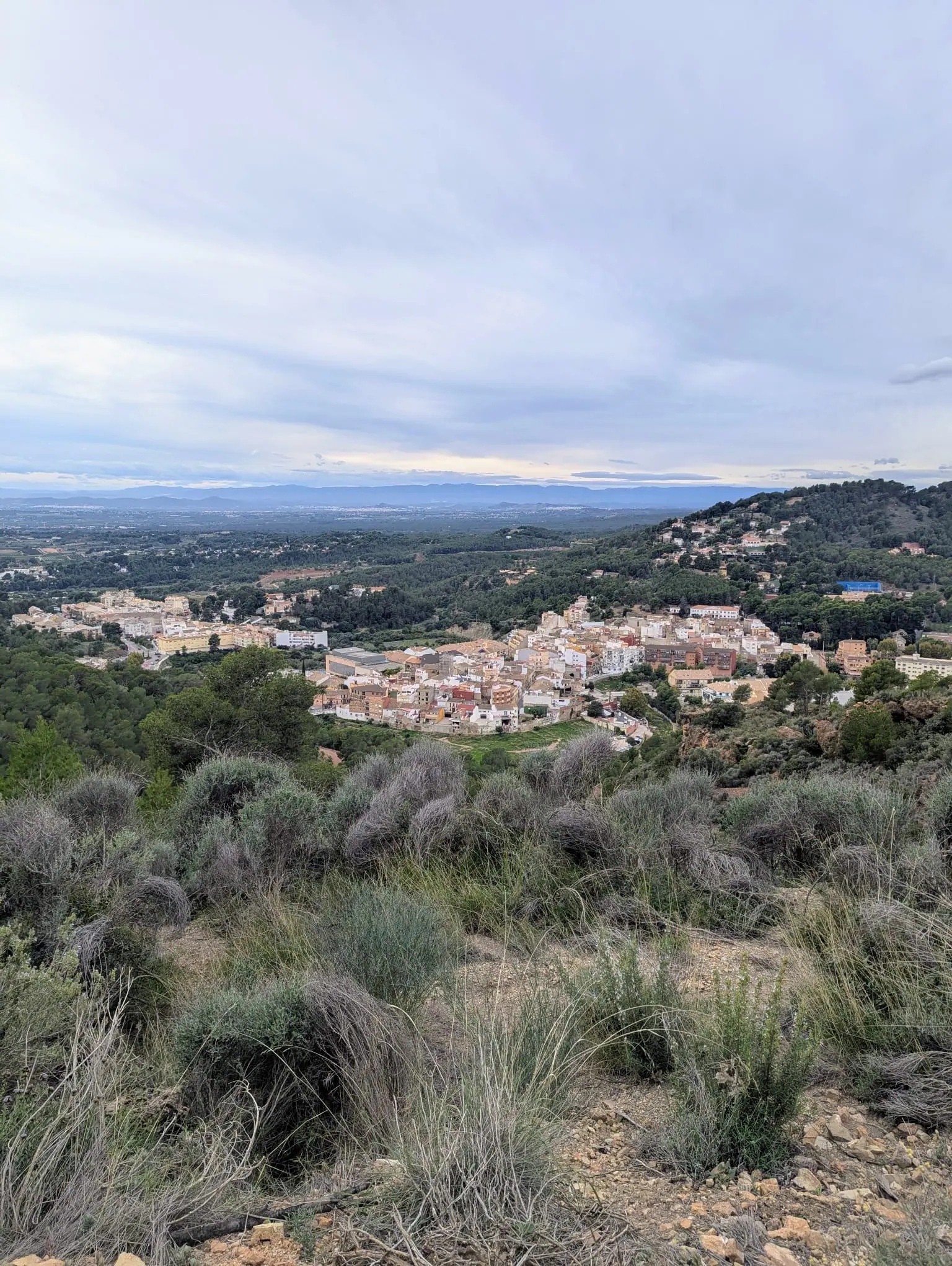 Náquera y la llanura valenciana vistos desde La Creueta