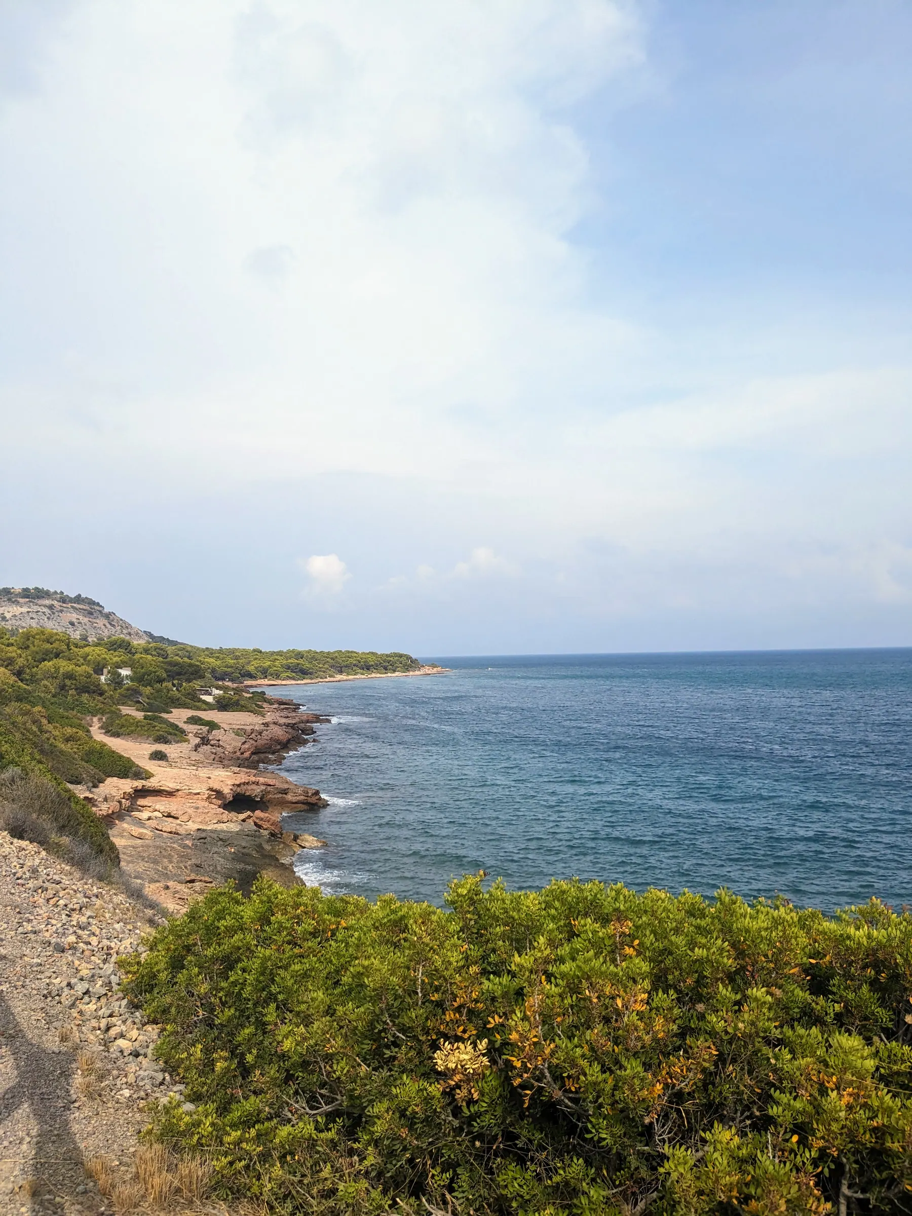 A wide coastal view from the Vía Verde del Mar near Oropesa del Mar